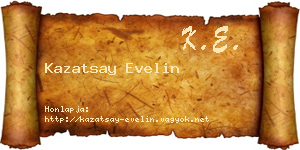 Kazatsay Evelin névjegykártya